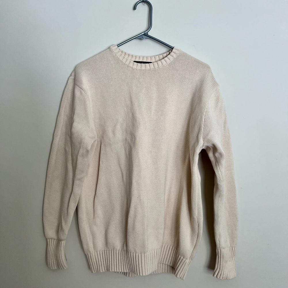 Brandy Melville Light Cream Crewneck Sweater
